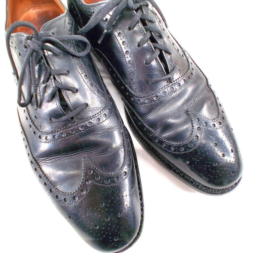 Church’s Custom Grade Black Leather Brogue Oxford Dress Shoes Men’s UK 9 E US 10 - Picture 9 of 13